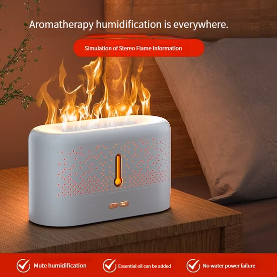 Bebê casa quarto escritório reabastecimento de ar silencioso e dispensador de fragrância pequeno desktop umidificador chama ultrassônica