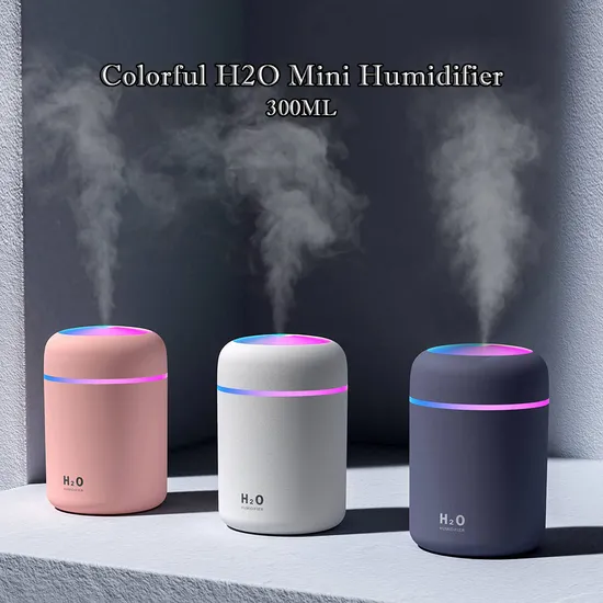 Colorido portátil 300ml h2o umidificador perfume h20 fragrância aromaterapia difusor de aroma carro elétrico máquina difusor de óleo essencial